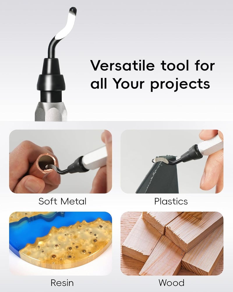 voltrish 11-Blade Deburring Tool for 3D Printing, Premium High-Speed Steel Blades for Smooth Edge Finishing - Ideal for HVAC, Metal & Resin & Professional Conduit Reaming, 3D Printer Accessories - Image 5